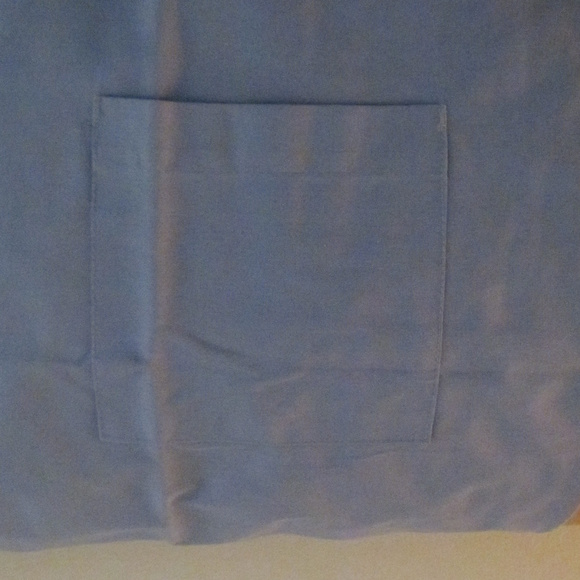 5 Blue AMS Scrub Tops Sz SMALL V-neck Chest Pocket - Picture 4 of 4